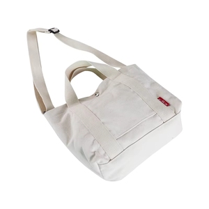 Sac fourre-tout en toile de coton de taille moyenne avec fermeture à bouton, poignée longue, sac de shopping pour usage quotidien - Product Image 5