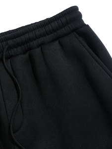 <span class=keywords><strong>Pantaloni</strong></span> Jogger <span class=keywords><strong>Neri</strong></span> Larghi da Uomo all'Ingrosso, Personalizzabili OEM ODM, <span class=keywords><strong>con</strong></span> <span class=keywords><strong>Elastico</strong></span> in Vita, Coulisse e Polsini a Costine, Vestibilità Ampia, Nuovi - Product Image 4