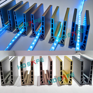 유리 발코니 난간 호텔 아파트 프로젝트 LED U 채널 유리 난간 데크 발루스트레이드 베이스 슈 알루미늄 유리 핸드레일 - Product Image 4