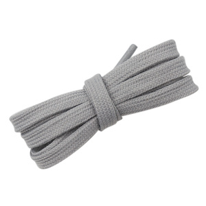 Lacets plats personnalisés de 8 mm, couleur unie, en polyester et coton, double couche, pour baskets, skateboard et chaussures décontractées, vente en gros - Product Image 6