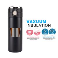 Bouteille Isotherme Intelligente en Acier Inoxydable 420 ml, Personnalisable avec Logo, Double Paroi Scellée, Affichage Numérique LED, Portable