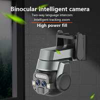 Moniteur binoculaire CMOS avec zoom 10x, angle large de 180°, WiFi pour visualisation à distance, compatible avec les téléphones mobiles, caméra de vision nocturne pour l'extérieur