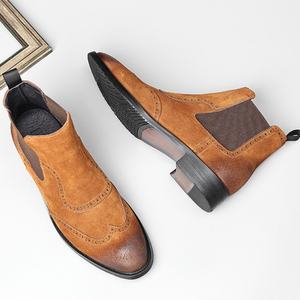 Pointed Toe Leather Shoes for Men Genuine Leather Business Formal Shoes Wedding Groom Thick <b>Sole</b> Height Increasing Derby Shoes - Product Image 2