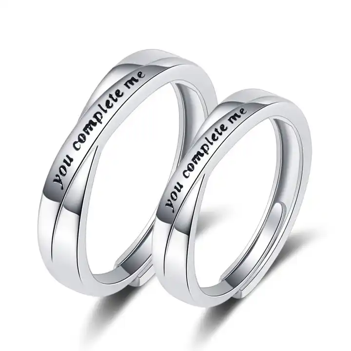 Couple Ring Silver & Red Heart – Lubdub