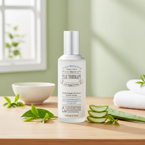 THEFACESHOP Terapia Fórmula hidratante Emulsión Té verde Aloe Vera Niacinamida-Hidratante nutritivo aclarante para toda la piel - Product Image 3