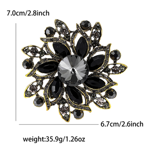 Broche de Diamantes de Imitación con Forma de Flor, Colorido y Creativo, Exquisito y de Lujo Ligero, Adecuado para Decoración de Solapas - Product Image 6