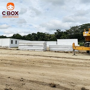 Cbox Unités de bureau préfabriquées à montage facile, modulaires et mobiles, pour secours en cas de catastrophe, maison conteneur pliable de 20 pieds pour camp minier et stockage - Product Image 2