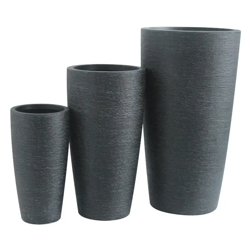 Custom wholesale durable material fiber clay planter, high strength flower pots clay fiber selling direct factory cheap price