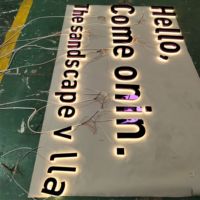 DakeSign Factory, vente en gros de panneaux de signalisation commerciaux personnalisés en 3D avec rétroéclairage LED, pour salons, hôpitaux, étanches IP65, pour extérieur
