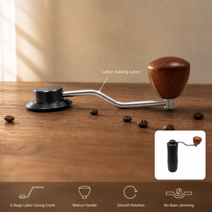 เครื่องบดกาแฟแบบพกพา F18S อลูมิเนียมอัลลอยด์ ดีไซน์โค้งมน 5 ดาว CNC 420 Burr ลูกปืนคู่ น้ำหนักเบา 566 กรัม เหมาะสำหรับใช้<span class=keywords><strong>ที่</strong></span>บ้านและออฟฟิศ - Product Image 5