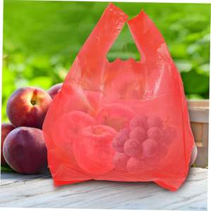 Bolsas de Basura de Plástico Grueso, Bolsas de Basura Rojas Tipo Chaleco, Versátiles para el Hogar, la Oficina, el Baño y Uso en Exteriores - Product Image 4