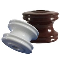 53-1 53-2 53-3 Aislador eléctrico de porcelana Aisladores de carrete de cerámica para líneas eléctricas aéreas de bajo voltaje