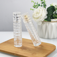 Flacon pulvérisateur de parfum portable en verre rechargeable, bouchon à sertir, cylindre scellé, sérigraphie, 35 ml, transparent, diffuseur à bâtonnets, personnalisable