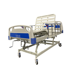 Cama de enfermería manual Yueyaokang YK-E206 azul real, cama de hospital para el cuidado de ancianos con función de elevación de piernas y giro. - Product Image 2
