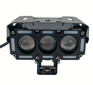 Faro <span class=keywords><strong>LED</strong></span> Doble para Auto con Luces de Circulación Diurna para Motocicletas 4x4, Lámpara <span class=keywords><strong>Antiniebla</strong></span> Auxiliar de Doble Color Blanco y Amarillo - Product Image 2