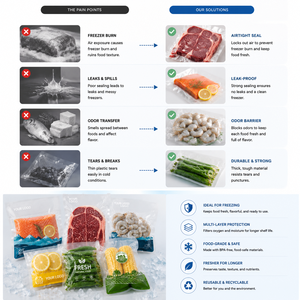 Sacs <span class=keywords><strong>sous</strong></span> <span class=keywords><strong>vide</strong></span> commerciaux gaufrés PA/PE pour conservation alimentaire, compatibles cuisson <span class=keywords><strong>sous</strong></span> <span class=keywords><strong>vide</strong></span> et congélation, sans BPA, pour usage domestique et professionnel, vente en gros - Product Image 4