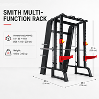 Machine Smith Commerciale en Acier, Rack à Squat Multifonctionnel, Équipement de Musculation pour Clubs de Fitness et Haltérophilie