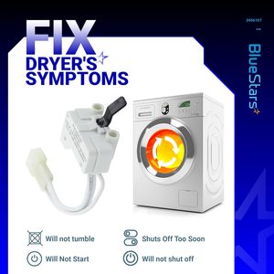 BlueStars WP3406107 interruptor de puerta de secadora eléctrica Compatible con <span class=keywords><strong>secadoras</strong></span> <span class=keywords><strong>Whirlpool</strong></span> Maytag reemplaza 3406109 3405100 piezas de secadora de ropa - Product Image 4