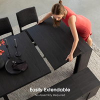 Table à manger extensible sur mesure de qualité supérieure en bois, design moderne pour 4 à 10 places - pour hôtels, salles à manger, production à Foshan