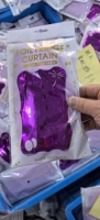 Haute qualité plusieurs couleurs brillant gland brillant pluie soie noël carré feuille rideaux ou décors rideau