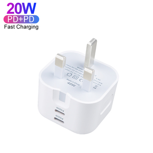 Cargador de Reino Unido Dual 20W USB C Puerto PD <span class=keywords><strong>Adaptador</strong></span> de <span class=keywords><strong>corriente</strong></span> de carga rápida 20W Tipo C Cargador de pared Enchufe del Reino Unido para <span class=keywords><strong>iPhone</strong></span> 15 14 <span class=keywords><strong>13</strong></span> <span class=keywords><strong>Pro</strong></span> <span class=keywords><strong>Max</strong></span> - Product Image 2