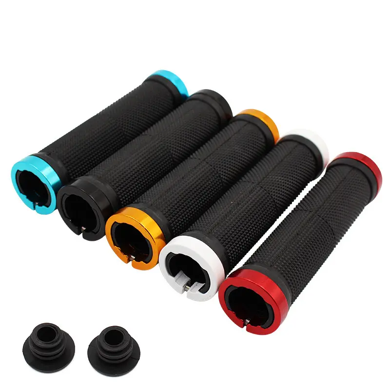 New Image Mountain Road Cycling Bike Bicycle MTB Handlebar Cover Grips Smooth Soft Rubber Anti-slip Handle Grip Lock Bar End