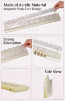 Support de table de mahjong ondulé en acrylique de luxe avec fixation magnétique, style américain, couleur écaille de tortue, règle juive, pour 4 joueurs, emballage inclus