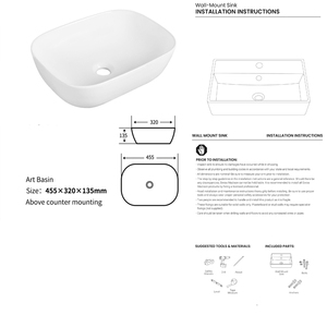 Lavabo in ceramica vitrea bianco lucido oro per hotel, lavabo da appoggio per uso sanitario in ambito alberghiero e domestico - Product Image 4