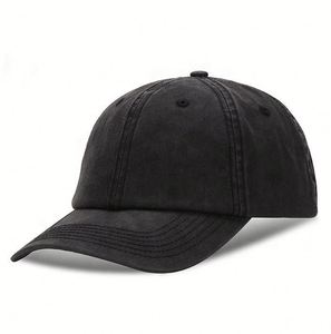 Casquette de baseball noire en coton lavé de qualité supérieure pour hommes et femmes – Vente en gros - Product Image 4