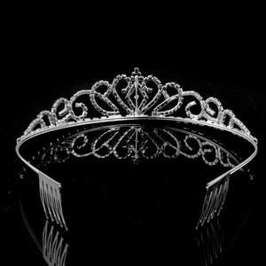Elegante migliore di strass di cristallo fatti a mano in argento di cerimonia nuziale della fascia diademi <span class=keywords><strong>e</strong></span> corone - Product Image 5