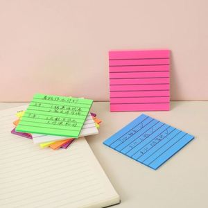50 Sheets Colorful 3x3 Inch Lined Sticky Notes <b>Memo</b> <b>Pads</b> Removable Strong Adhesion Self-Adhesive for Offices Schools - Product Image 5