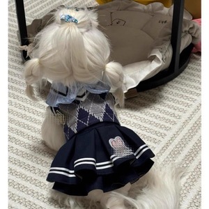 Falda JK para perros pequeños, Maltese, Bichon Frise, Teddy, Pomeranian, Schnauzer, trajes de otoño e invierno, ropa cómoda para las cuatro estaciones - Product Image 2