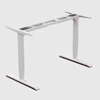 Cadre de bureau debout extensible moderne à double moteur avec réglage électrique de la hauteur, en métal blanc pur ou noir pour bureau