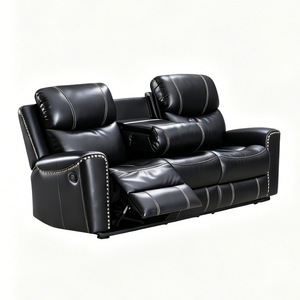 6 Position Adjustable Soft Air Leather Chesterfield Recliner <b>Sofa</b> Set Easy To Clean <b>For</b> Modern Living Room Home Furniture - Product Image 3