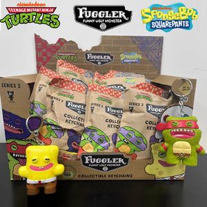 100% originale 24 pz/set Fuggler divertente brutto mostro V2 serie SpongeBobs tartarughe portachiavi scatola cieca figure da collezione Mini giocattoli - Product Image 6
