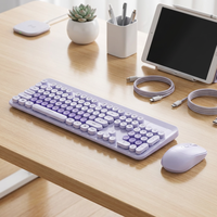 Clavier et souris sans fil programmables 2,4 G mécaniques en gros, rétroéclairage RGB, étanches pour PC portable