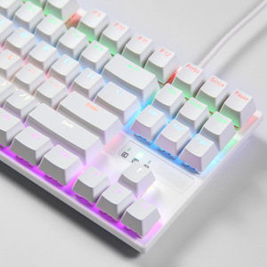 87 Key TKL Wired Mechanical Gaming <b>Keyboard</b> 75% Layout LED Backlit Ergonomic Office Game for PC Lap Compact TKL Layout 87 Key Te - Product Image 2