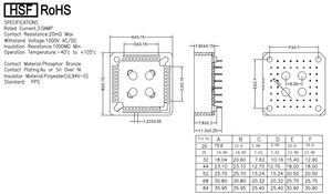PLCC 20 p 28 P <span class=keywords><strong>32</strong></span> P 44 P 52 P 84 P Dip <span class=keywords><strong>IC</strong></span> ổ cắm plcc20 plcc28 plcc32 plcc44 plcc52 plcc84 20/28/<span class=keywords><strong>32</strong></span>/44/52/84 <span class=keywords><strong>pin</strong></span> kết nối - Product Image 3