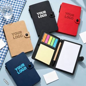 Bloc-notes personnalisé avec logo de votre marque, stylo et notes adhésives pour le bureau, les événements d'entreprise, les cadeaux d'entreprise, bloc-notes promotionnel - Product Image 1