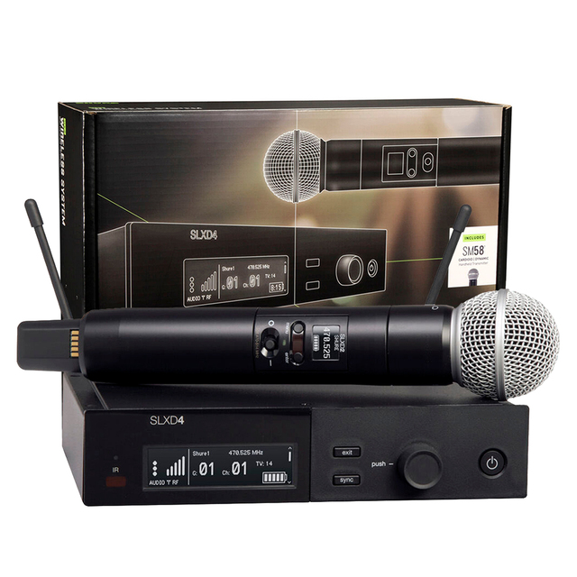 SLXD4 SLXD24 BETA58A BETA87A KSM8 KSM9 KSM11 Wireless UHF Microphone System Infrared Frequency Match Karaoke Church Performen