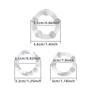 Fabrik preis 3 Stück Silikon Penis ringe Verzögerung Ejakulation Penis ringe Erwachsene Produkte <span class=keywords><strong>1</strong></span> <span class=keywords><strong>Dollar</strong></span> Sexspielzeug Ringe Für Männer Paar - Product Image 5