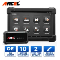Herramienta de escáner de diagnóstico OBD2 Ancel X7 para coche de 12V, Sistema completo OBD 2, escáner automotriz, programación de llaves TPMS, herramientas de diagnóstico de coche