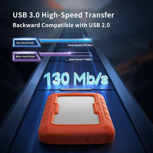 Nouveau disque dur externe portable 1 To, boîtier en alliage d'aluminium, coque en silicone, USB 3.0, SATA 3.0, antichoc, 2,5 pouces, pour ordinateur portable - Product Image 5