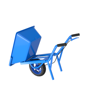 निर्माण कृषि उपकरण भारी शुल्क इस्पात निर्माण व्हील बैरो पेशेवर वर्ग धातु हैंडल स्टील व्हीलबैरो - Product Image 3