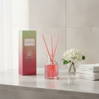 Vente en gros de 40ml bouteille en verre ensembles de diffuseur à roseaux parfum de maison désodorisant en bâton