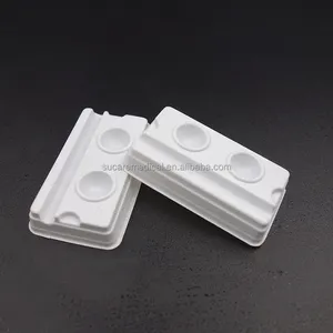 Kunststoff-Zahnmaterialien Mischplatte weiß 2 Löcher und 4 Löcher Einweg-Mischbrunnen