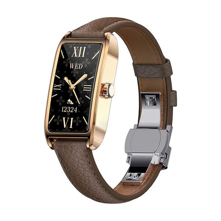 Gold + Brown Leather