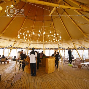 Tiendas de campaña grandes al aire libre Safari Tipi Cone con pared de vidrio en <span class=keywords><strong>el</strong></span> desierto - Product Image 6
