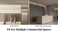 Mostrador de Caja Moderno de Lujo con Textura de Roca, Ecológico, Impermeable, para Tienda de Ropa, Fondo de Pared de Travertino