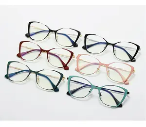 Заводская поставка, 2024 солнцезащитные очки с кошачьим глазом, полностью Металлическая оправа, очки с демо-линзами, модные дизайнерские женские солнцезащитные очки в стиле ретро